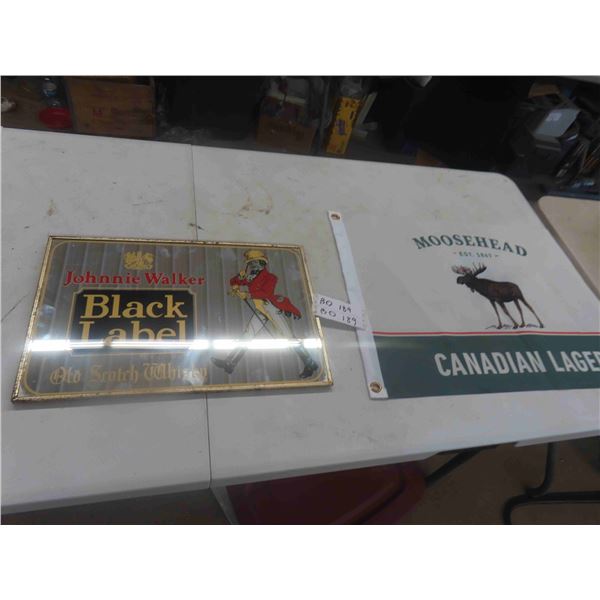 Johnnie Walker Scotch Whiskey Vintage Bar Advertising Mirror 