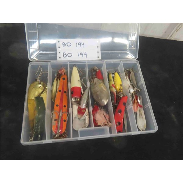 Box of Vintage Fishing Lures, Shakespeare, Kautzky, Len 