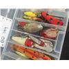 Image 3 : Box of Vintage Fishing Lures, Shakespeare, Kautzky, Len 