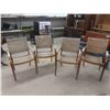 Image 1 : 4 Wood Sunroom/Patio Chairs Stacking