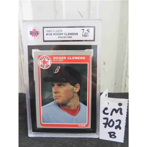 Graded Roger Ciemens Rookie Baseball Card