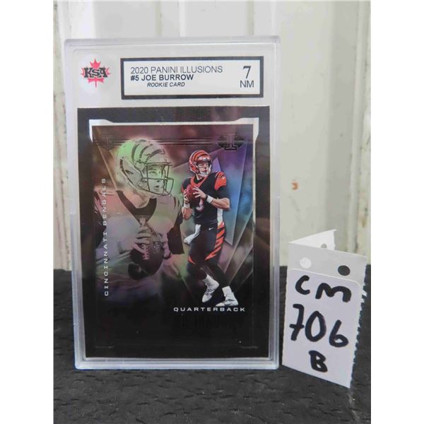 Graded Joe Burrow Rookie Football Card 
