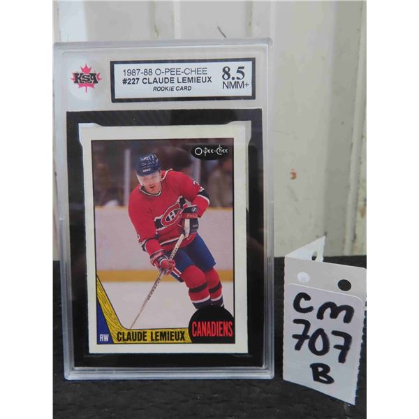 Graded Claude Lemieux Rookie Montreal Canadiens Card