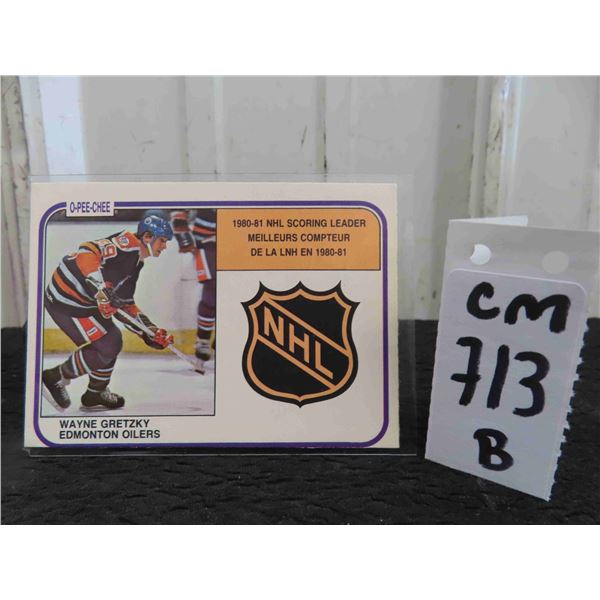 Wayne Gretzky Edmonton Oilers Card