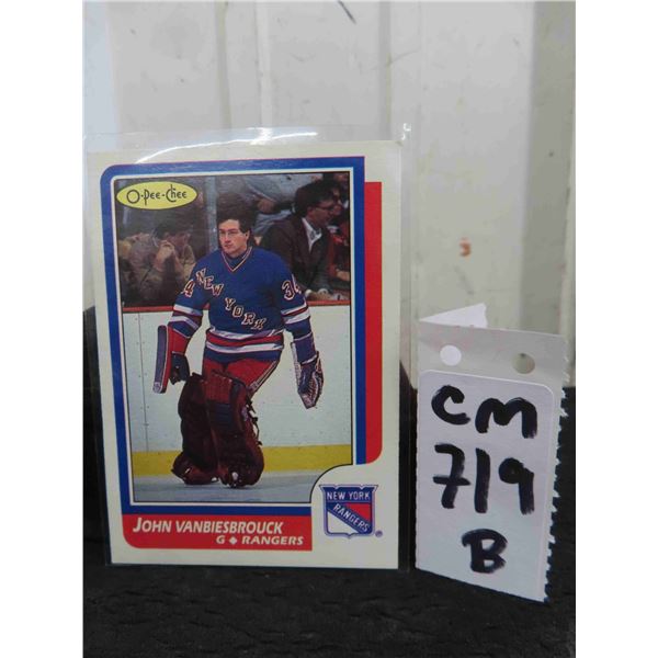 John Vanbiesbrouck Rookie New York Rangers 