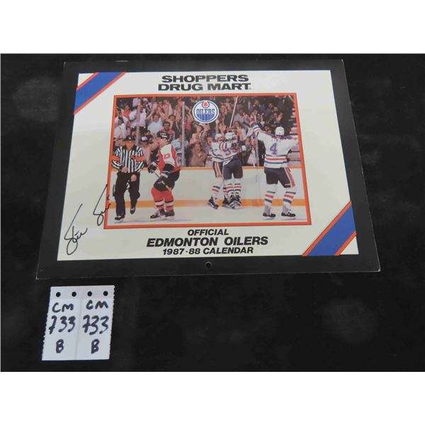 Edmonton Oilers Steve Smith Signed Calender 