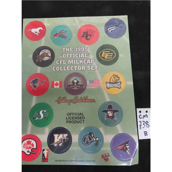 CFL 1995 Official Milk Cap Collector Set 