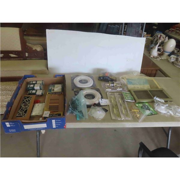 Hardware: Hinges, Register Covers, Ceiling Medalions, 