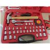 Image 2 : Red Metal Tool Box with Odds Tools, Tool Kit 