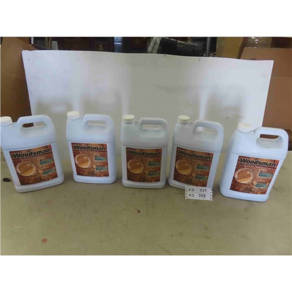 Woodsman Exterior Wood Stain (5) x 3.78L , Total 