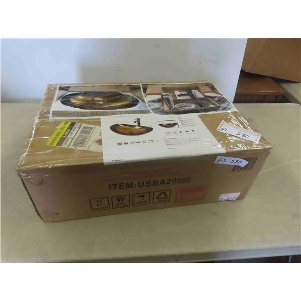 Glass Top Mount Vanity Sink