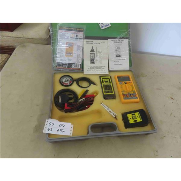 Tester in Case, Digital Engine Analyzer, Multi Tester & 
