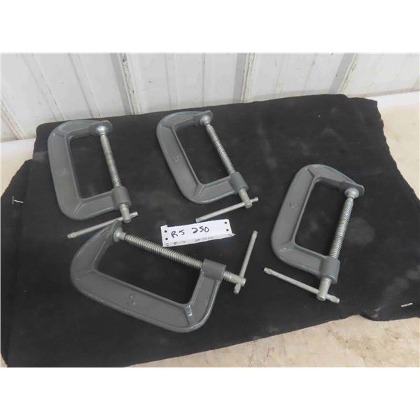4 New Steel Clamps 5'' 