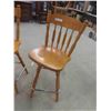 Image 2 : 2 Wood Swivel Bar Stools
