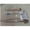 Image 1 : 5 Hand Yard Tools: Shovels, Spade, Broom 