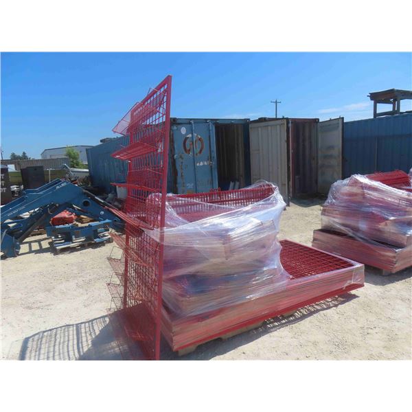 (10) 4ft x 7ft Grids with 80 4 Metal Shelf