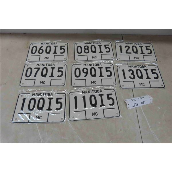 (8) New, Old Stock 1983 Manitoba Motorcycle Plates-