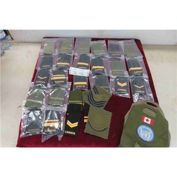 Box full of Canadian Military and Army Slip on Shoulder 
