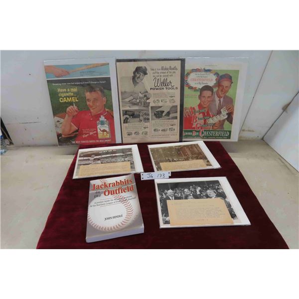 Baseball Players Advertisings Different Products; Mickey 