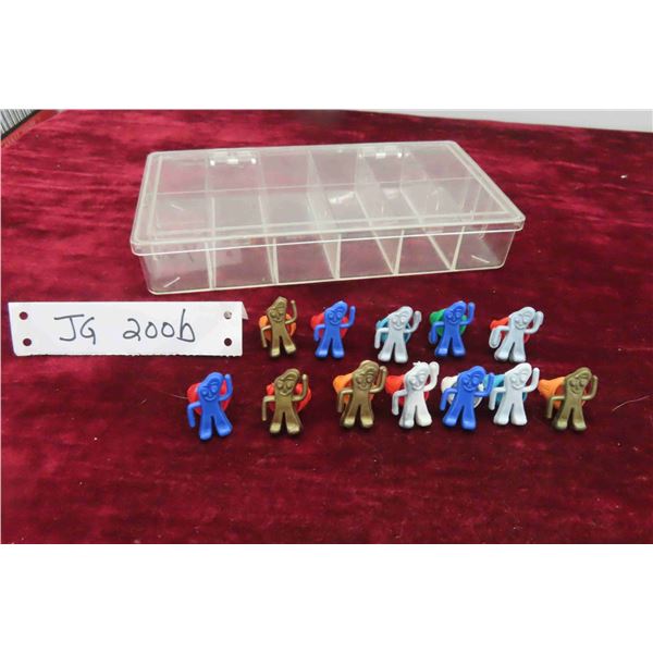 (12) Vintage Gumby Vending Machine Prize Rings 