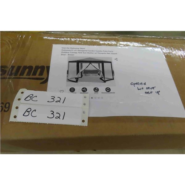 New 6 Ft x 6 Ft Hexagon Gazebo Outdoor Canopy