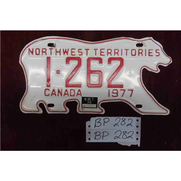 Northwest Territories 19787 Red +White Plate 