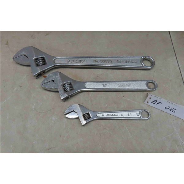 3 Crescent Wrenches