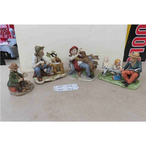 (4) Very Nice Figure Ornaments 51/2"-8"