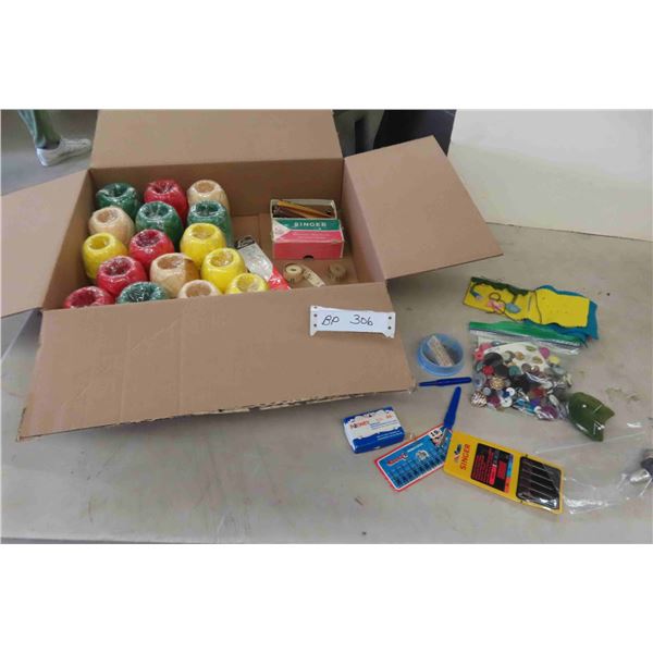 Box of Sewing Notions