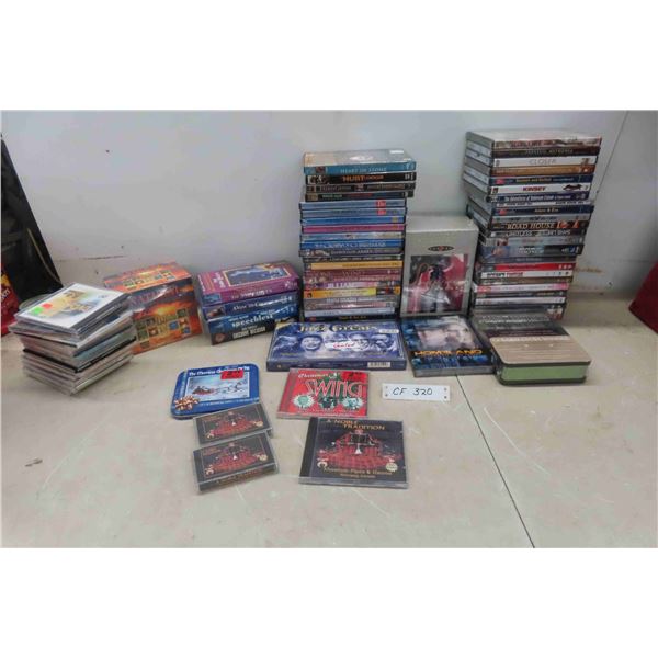 DVDs, CDs, VHS, All in Sealed Package