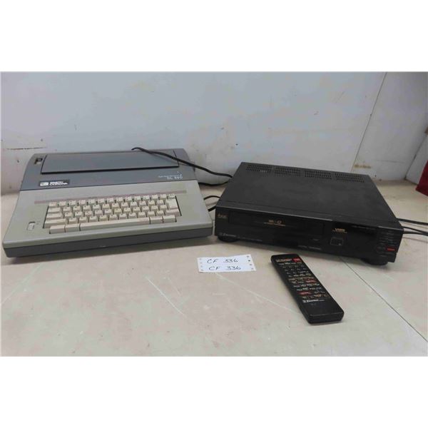 Smith Corona Electric Typewriter + Emerson VCR Player with 