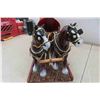 Image 5 : Clysdale Plastic Horses Pulling Wagon - Lights Up 11x25x8