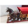 Image 6 : Clysdale Plastic Horses Pulling Wagon - Lights Up 11x25x8