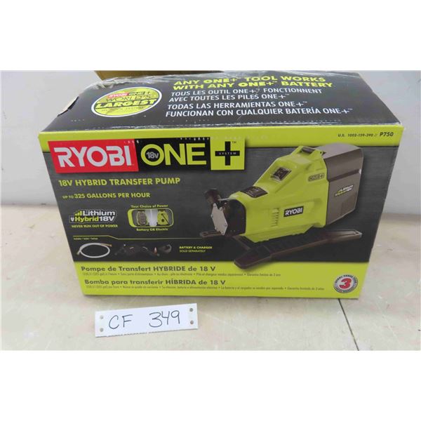 Ryobi 18 Volt Hybrid Transfer Pump - New Store Return