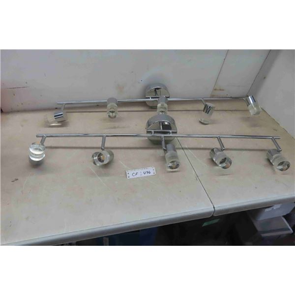 2 Light Fixtures with 40" Long Track & 5 Adjustable Lights