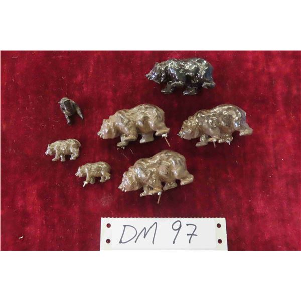 (7) Metal Toy Bears