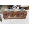Image 3 : Glass Canister Set in Wood Base