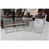 Image 5 : Glass Canister Set in Wood Base