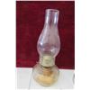 Image 2 : 2 Vintage Oil Lamps Including a Peanut Lamp Tallest 18"