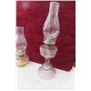 Image 3 : 2 Vintage Oil Lamps Including a Peanut Lamp Tallest 18"