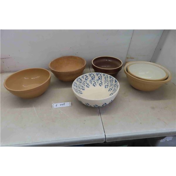 Medalta Pottery Mixing Bowls, Handcrafted Earthenware 
