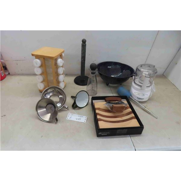 12 Jar Rotating Spice Rack, Wood Chopping Board,Cuisinart Mini 