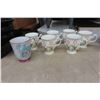 Image 11 : China Cups, Saucers, Side plates, Creamer, Sugar Bowl + 