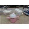 Image 7 : China Cups, Saucers, Side plates, Creamer, Sugar Bowl + 