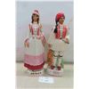Image 1 : 2 Ukrainian Ceramic Figures, Decantors 18 1/2" High