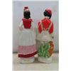 Image 2 : 2 Ukrainian Ceramic Figures, Decantors 18 1/2" High