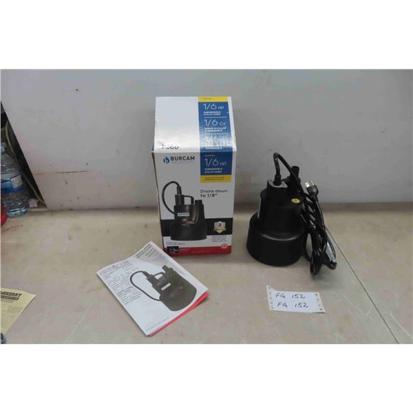 New Burcom 1/6 HP Submersible Utility Pump