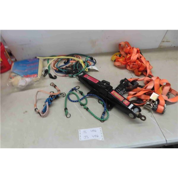Scissor Jack, Ratchet Straps, Bungee Cords, Wash 