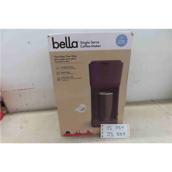 Bella Single Serve Coffee Maker - New Store Return