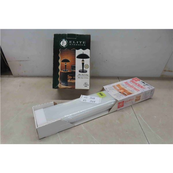New: Under the Cabinet Light Fixture & 22" Black Desk Lamp